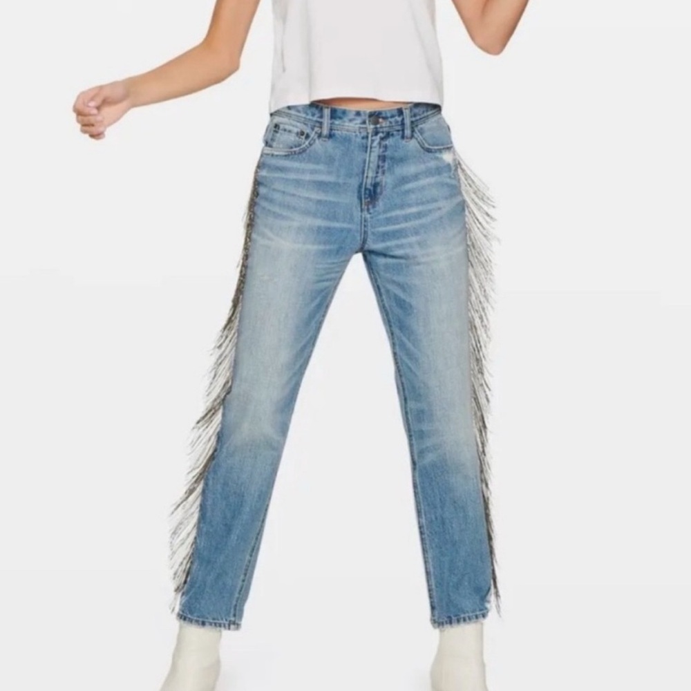Blue Revival Fringe Women Jeans